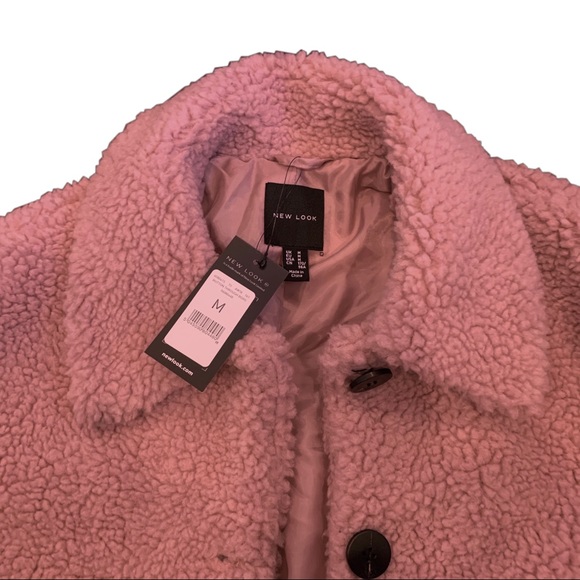 PINK FAUX FUR/TEDDY JACKET - Picture 2 of 2